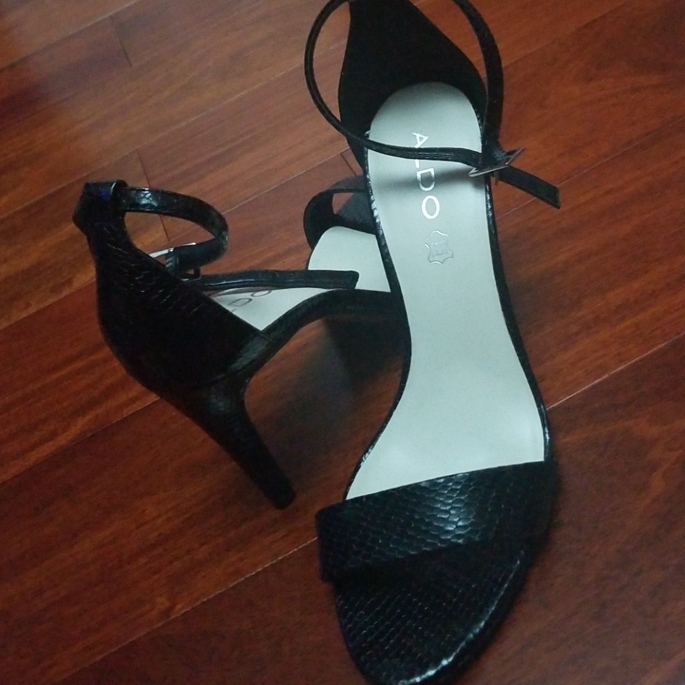 Aldo Black Strappy Sandals